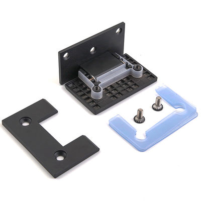 Diseño moderno Matt Acero inoxidable negro 90 grados montado en la pared ducha bisagra de la puerta de vidrio
