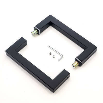 Puertas y ventanas 304 de acero inoxidable Matt negro color cuadrado tubo de vidrio puertas