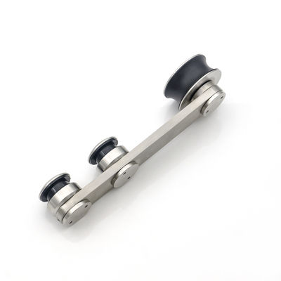 Cuarto de ducha de vidrio sin marco Cuarto rodante de granja Puerta corredera de pista Kit de hardware con bandeja de acrílico