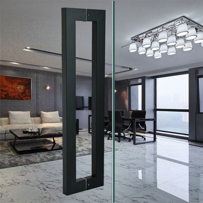 Puertas y ventanas 304 de acero inoxidable Matt negro color cuadrado tubo de vidrio puertas