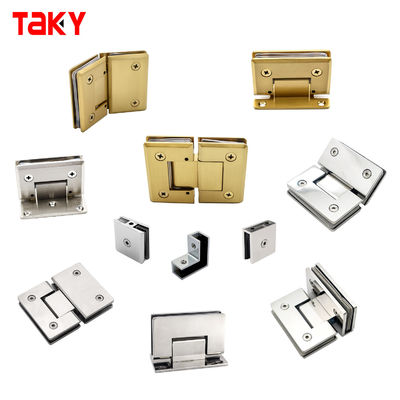 Puerta de cristal de ducha de latón de 90 grados Povit bisagra para vidrio fijo de 8-12 mm