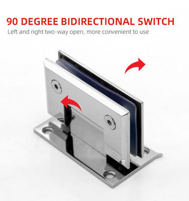 Long Life 90 grados de latón sin marco Pivot de vidrio de pantalla puerta de ducha bisagras para cabinas de ducha