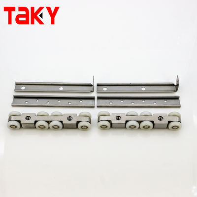 Sistema de ajuste de armario de ruedas corredizas de puerta de madera con tapa y tamaño de 8,5cm*11cm