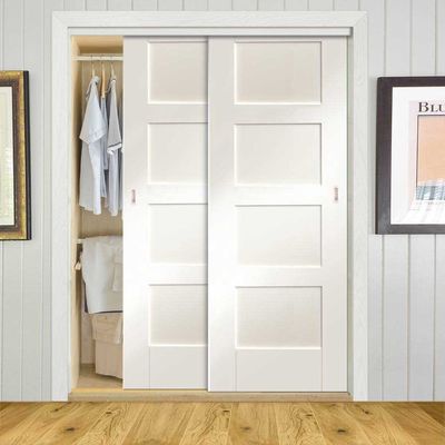 Muebles de hierro de nylon Armario Puerta colgante de doble pista de cierre simple suave de 8 ruedas Puerta corredera de polea rodillos amortiguadores