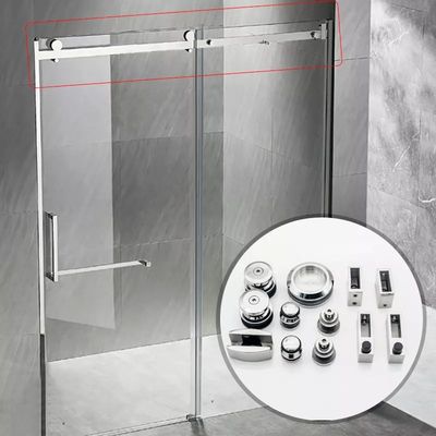 SS304 Cuadrado 30 * 10mm Tubos de puerta corredera de ducha de barra con estilo de apariencia plateada