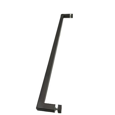Buen diseño de acero inoxidable304 puja de la puerta de la manija para el baño puertas de vidrio en negro mate