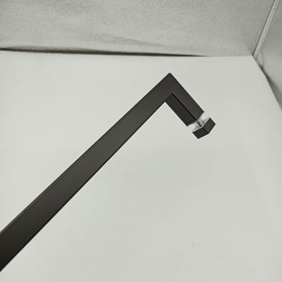 Buen diseño de acero inoxidable304 puja de la puerta de la manija para el baño puertas de vidrio en negro mate