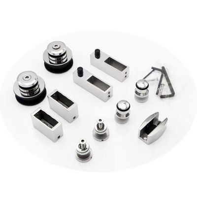 Sistema de puertas correderas de cristal de baño de acero inoxidable