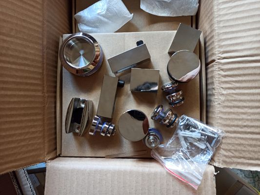 Sistema de puertas correderas de cristal de baño de acero inoxidable