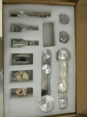 Conjunto de hardware de puerta de granero de bandeja redonda de diseño moderno para sistema de ferrocarril colgante doble