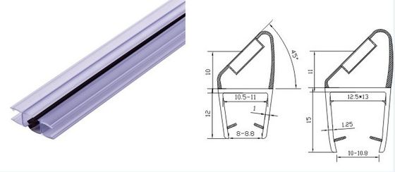 Puertas de vidrio transparente diseño de cristal impermeable de la puerta de la ducha correa de sellado para 6-12MM