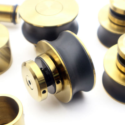70mm Gran Rueda 8-12mm Puertas corredizas de vidrio sin marco Kit exterior para la sala de ducha
