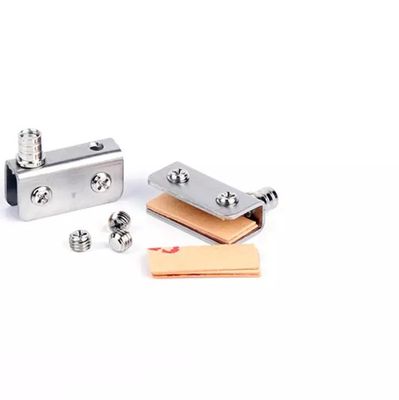 Conjunto de bisagras de puerta de vidrio de funcionamiento suave con cerradura de captura magnética PSS/SSS Finish