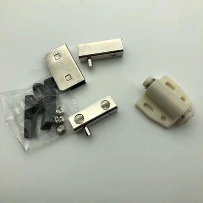 Conjunto de bisagras de puerta de vidrio de funcionamiento suave con cerradura de captura magnética PSS/SSS Finish