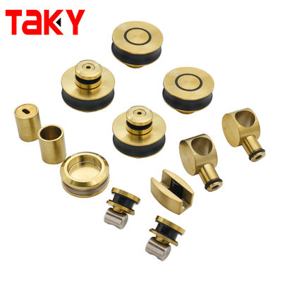 Sistema de puertas correderas sin marco anti-bronce para acabado de vidrio seguro de 8-12 mm de espesor