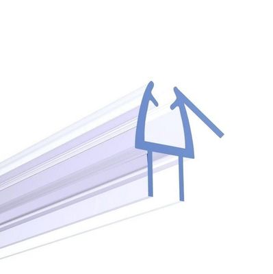 Diseño moderno 8-12mm PVC transparente selladores de agua tira para la pantalla de ducha Función de elevación larga