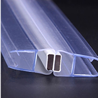 Diseño moderno 8-12mm PVC transparente selladores de agua tira para la pantalla de ducha Función de elevación larga