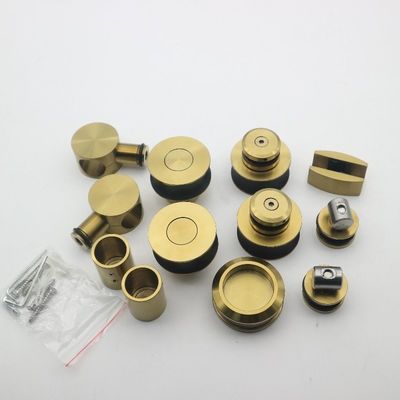 Accesorio de puerta corredera de alta dureza y durabilidad para puerta de vidrio simple en oro polaco