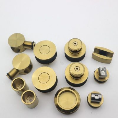 Accesorio de puerta corredera de alta dureza y durabilidad para puerta de vidrio simple en oro polaco