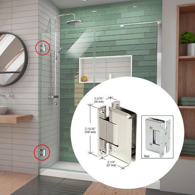 Diseño moderno estilo puerta de vidrio bisagra de giro de 90 grados de apertura con metal Chuangyiyuan