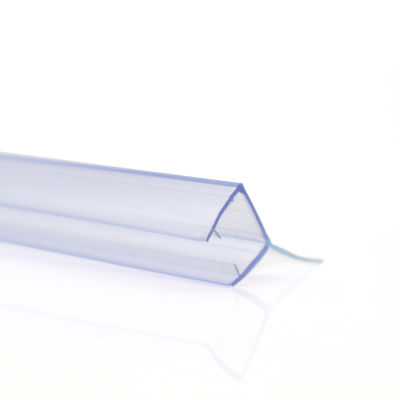 Barras de sellado impermeables de PVC transparentes para puertas corredizas de baño de vidrio 6-12 mm de ancho