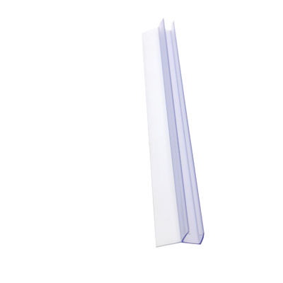 Barras de sellado impermeables de PVC transparentes para puertas corredizas de baño de vidrio 6-12 mm de ancho