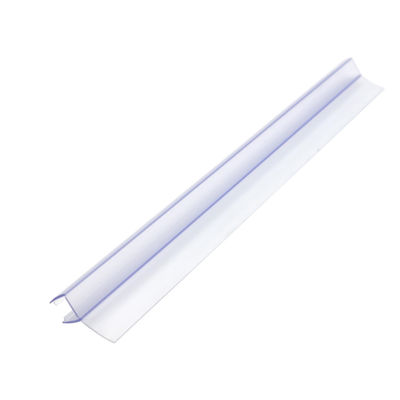 Barras de sellado impermeables de PVC transparentes para puertas corredizas de baño de vidrio 6-12 mm de ancho