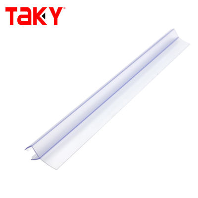 Barras de sellado impermeables de PVC transparentes para puertas corredizas de baño de vidrio 6-12 mm de ancho
