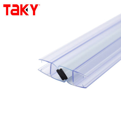 Banda de sellado impermeable de PVC magnético sin marco para puerta corredera de ducha de vidrio de 6mm 8mm 10mm