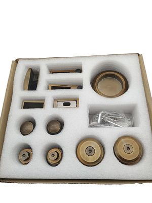 Sistema de puertas correderas SS304 sin marco con rodillos de oro polaco y estilo de diseño sin marco