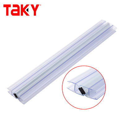 Banda de sellado impermeable de PVC magnético sin marco para puerta corredera de ducha de vidrio de 6mm 8mm 10mm