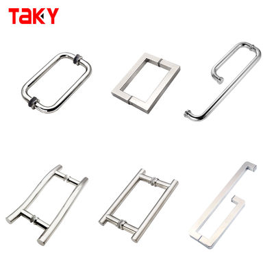 1.0mm espesor de tubería de acero inoxidable tipo D porta de vidrio de tira de la manija para hotel sala de ducha