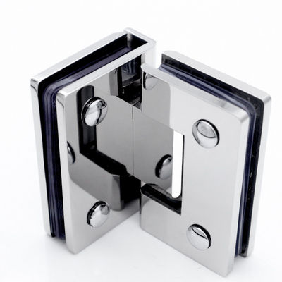Clampada de bisagra de acero inoxidable de vidrio a vidrio Bisagra Ducha para vidrio para vidrio de 8-12 mm
