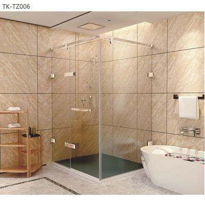 Baño de hotel esencial puerta corredera de ducha de espejo moderna SS304 para la renovación