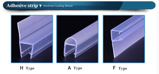 Banda de sellado de ducha de extrusión H transparente para sellado de puertas de PVC suave en baños