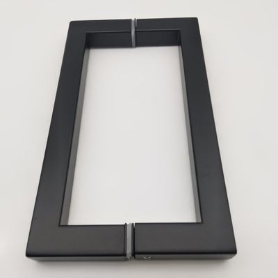 Hotel 8 pulgadas Negro Matte tipo D de acero inoxidable 304 manija de puerta de vidrio para la sala de ducha