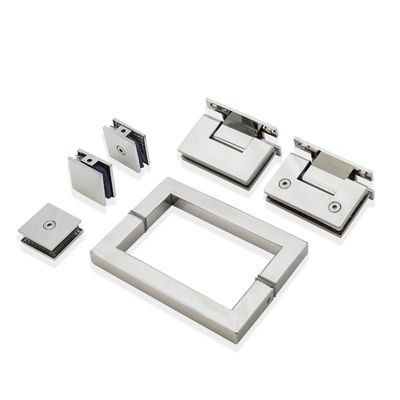 Kit de manija cuadrada de puerta de cristal de estilo abierto para conjunto completo ducha de acero inoxidable
