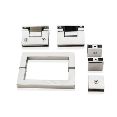 Kit de manija cuadrada de puerta de cristal de estilo abierto para conjunto completo ducha de acero inoxidable