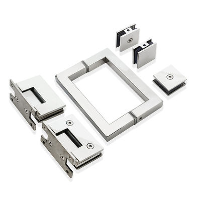 Kit de manija cuadrada de puerta de cristal de estilo abierto para conjunto completo ducha de acero inoxidable
