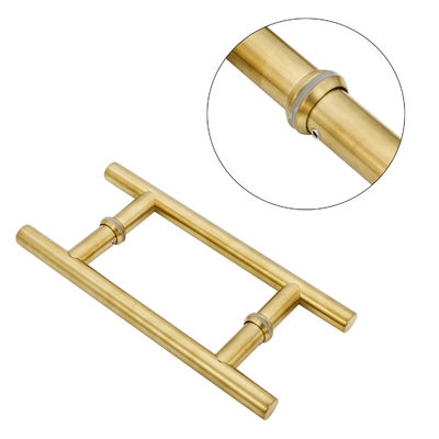 Estilo europeo acero inoxidable vidrio templado dorado manija de tira para ventana de puerta moderna