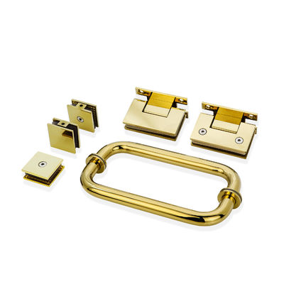 Kit de pinza de cristal y bisagra de ducha de acero inoxidable para puertas de cristal