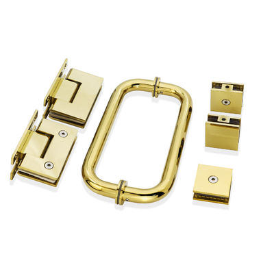 Kit de pinza de cristal y bisagra de ducha de acero inoxidable para puertas de cristal
