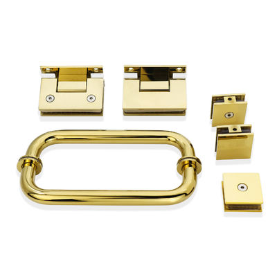 Kit de pinza de cristal y bisagra de ducha de acero inoxidable para puertas de cristal