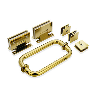 Kit de pinza de cristal y bisagra de ducha de acero inoxidable para puertas de cristal