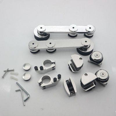 80-120 kg Accesorios de puertas corredizas de vidrio de carga Perfecto para la renovación del baño