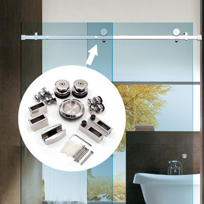 Kit de puertas dobles de 6 pies con puerta de ducha corredera moderna y ajuste de hardware ss304 resistente