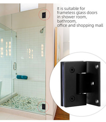 Mercado americano 304 de acero inoxidable negro sin marco Pivot de vidrio de las puertas de la ducha bisagra