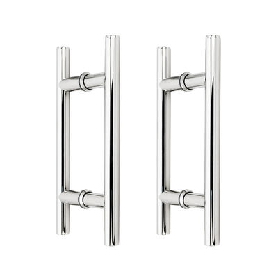 16 "Heavy Duty H forma de puerta corredera de la manija para las puertas de doble cara Chrome Push Pull