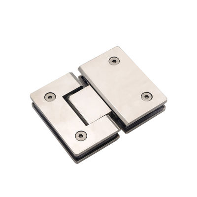 Sin marco 180 grados de bronce ducha puerta de cristal bisagras sistema de recinto en PSS acabado