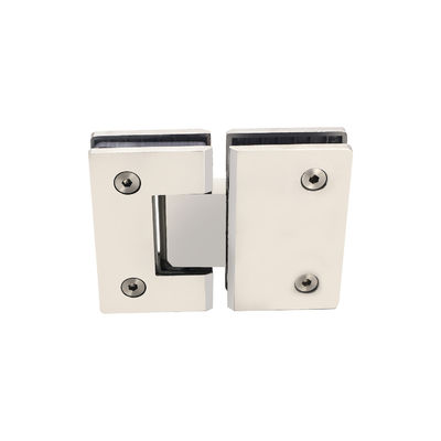 Sin marco 180 grados de bronce ducha puerta de cristal bisagras sistema de recinto en PSS acabado